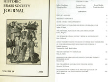 Historic Brass Society Journals