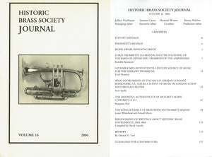 Historic Brass Society Journals